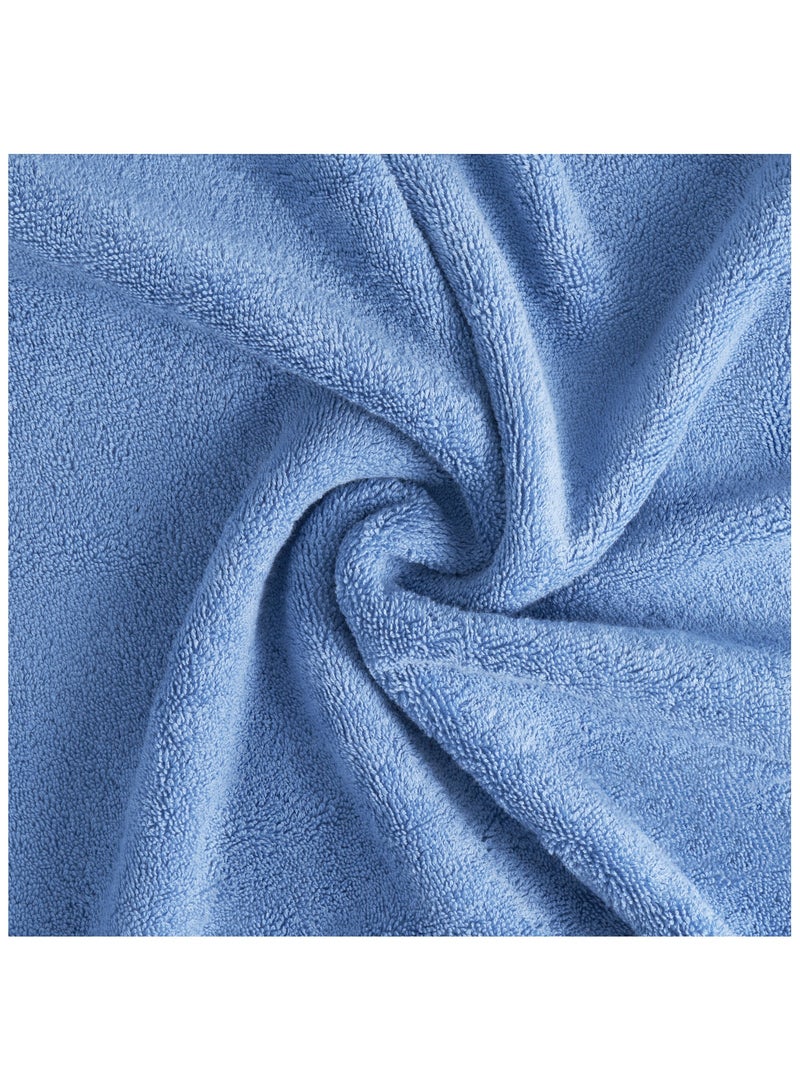 ATEN Homeware Egyptian Cotton 6 Piece Bath Towel Set - 1 Large Bath Towel (70 x 140 cm), 1 Hand Towel (40 x 70 cm) and 4 Face Towels (30 x 30 cm) - Ultra Soft & Highly Absorbent, OEKO-TEX Certified, Made in Egypt (Wedgewood) - Image 3